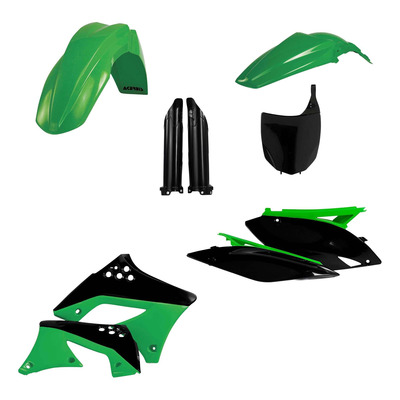 Kit Plastique Complet ACERBIS Type Origine Réplica 2010 Noir / Vert - Kawasaki 250 KXF 09-12