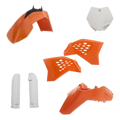Kit Plastique Complet ACERBIS Type Origine Réplica 2013 Orange / Blanc - KTM 65 SX 12-15