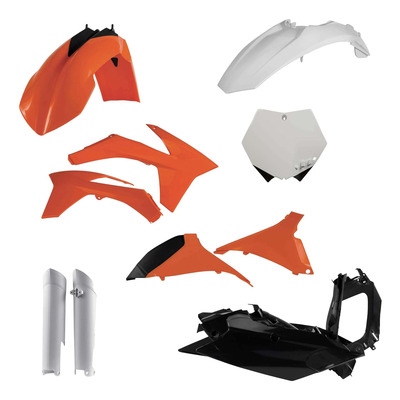 Kit Plastique Complet ACERBIS Type Origine Réplica 2011 Orange/Blanc/Noir - KTM 250 à 505 SXF 11-12