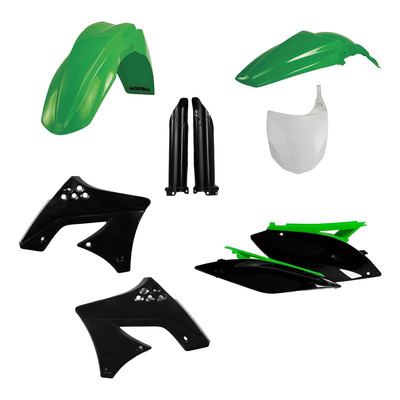 Kit Plastique Complet ACERBIS Type Origine Réplica 2012 Noir/Vert/Blanc - Kawasaki 250 KXF 09-12