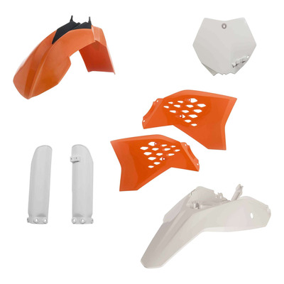 Kit Plastique Complet ACERBIS Type Origine Réplica 2012 Blanc / Orange - KTM 65 SX 12-15