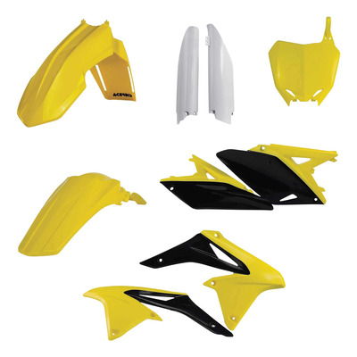 Kit Plastique Complet ACERBIS Type Origine Réplica 2010 Jaune / Noir / Blanc - Suzuki 250 RMZ 10-18
