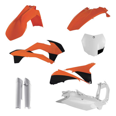 Kit Plastique Complet ACERBIS Type Origine Réplica 2013 Orange / Noir / Blanc - KTM SX / SXF 13-14