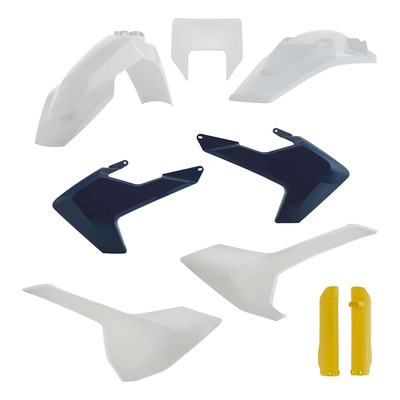 Kit Plastique Complet ACERBIS Type Origine Réplica 2018 Blanc/Bleu/Jaune - Husqvarna TE / FE 17-19