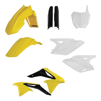 Kit Plastique Complet ACERBIS Type Origine Réplica Jaune / Blanc / Noir - Suzuki 250 RMZ 10-18