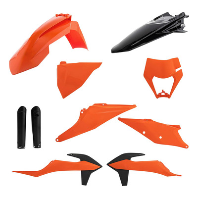 Kit Plastique Complet ACERBIS Type Origine Réplica Orange / Noir - KTM EXC / EXCF 20-23