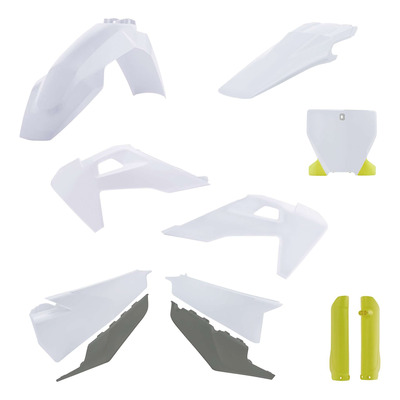 Kit Plastique Complet ACERBIS Type Origine Réplica 2020 Blanc/Gris/Jaune - Husqvarna TC / FC 19-22
