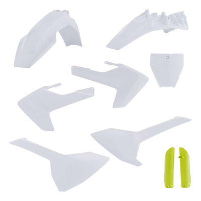 Kit Plastique Complet ACERBIS Type Origine Réplica 2020 Blanc / Jaune - Husqvarna 85 TC 18-24