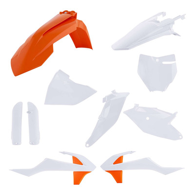 Kit Plastique Complet ACERBIS Type Origine Réplica 2020 Blanc / Orange - KTM 85 SX 18-24