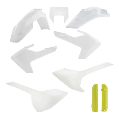 Kit Plastique Complet ACERBIS Type Origine Réplica 2019 Blanc / Jaune - Husqvarna TE / FE 17-19