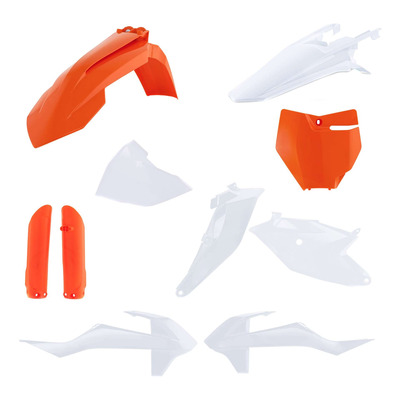 Kit Plastique Complet ACERBIS Type Origine Réplica 2023 Blanc / Orange - KTM 85 SX 18-24
