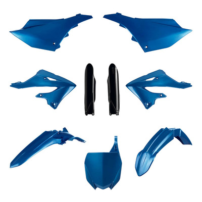 Kit plastique complet Polisport Bleu métal - Yamaha YZ 125/250cc depuis 2022