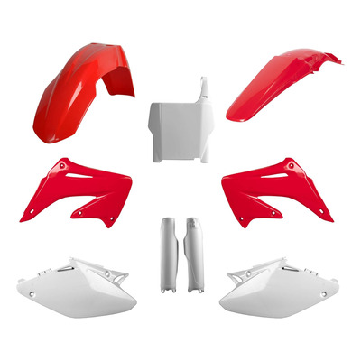 Kit Plastique Complet POLISPORT MX Type Origine Rouge / Blanc pour Honda 125 / 250 CR-R 04-07