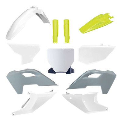 Kit Plastique Complet POLISPORT MX Type Origine Blanc / Gris pour Husqvarna TC / FC 23-24