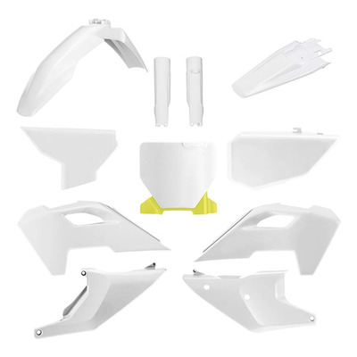 Kit Plastique Complet POLISPORT MX Type Origine Blanc pour Husqvarna TC / FC 23-24