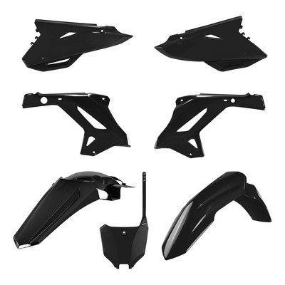 Kit Plastique Complet POLISPORT MX Version Restylée Noir pour Honda 125 / 250 CR 00-01