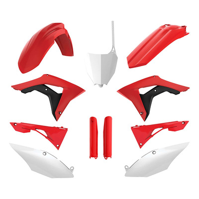 Kit Plastique Complet POLISPORT Type Origine Rouge / Blanc - Honda 450 CRF-RX 17-20