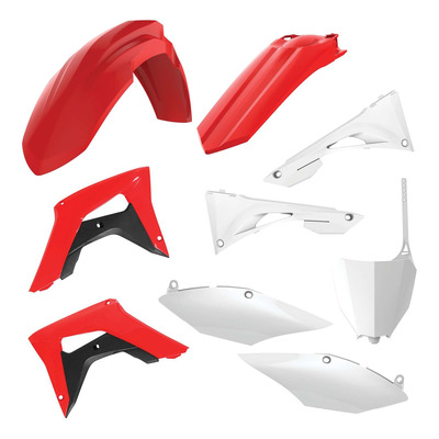 Kit Plastique Standard POLISPORT Type Origine Rouge / Blanc – Honda 250 CRF-RX 19-21