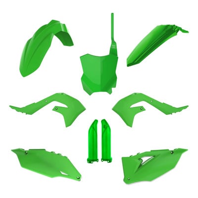 Kit Plastique Complet POLISPORT Type Origine Vert – Kawasaki 250 KXF 21-24