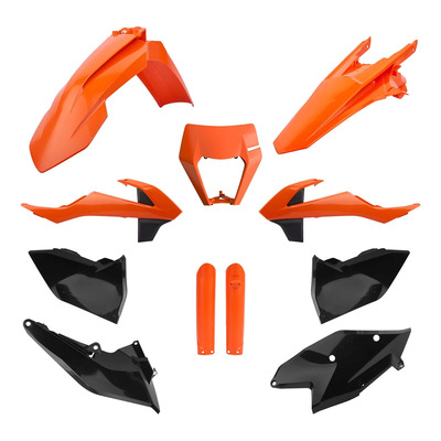 Kit plastique complet Polisport type origine orange / noir ktm 2016 KTM EXC-F 500 17-19