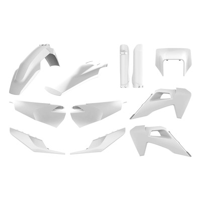Kit Plastique Complet POLISPORT Type Origine Blanc - Husqvarna TE / FE 20-23