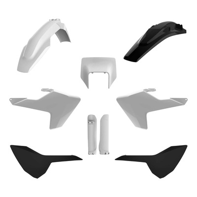 Kit plastique complet Polisport type origine blanc / noir Husqvarna FE 450 17-19
