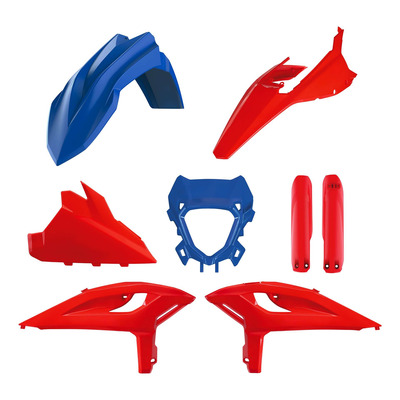 Kit plastique complet Polisport type origine bleu / rouge Beta RR X-Pro 125 2T 25-26