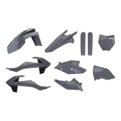 Kit Plastique Complet POLISPORT Type Origine Gris Nardo - KTM SX / SXF 16-18