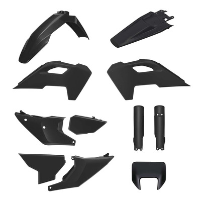 Kit plastique complet Polisport type origine noir Husqvarna TE 150 24-25