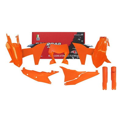 Kit Plastique Complet RTECH Orange / Noir 7 Pièces pour KTM EXC / EXCF 2024