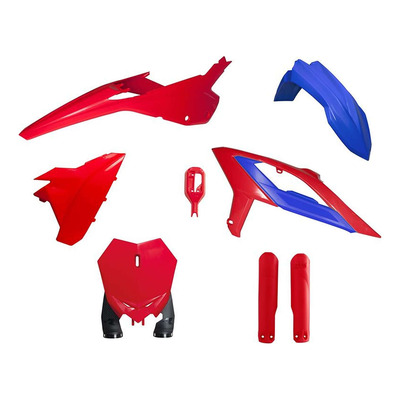 Kit Plastique Complet RTECH Rouge / Bleu 6 Pièces pour Beta 300 RX 23-24