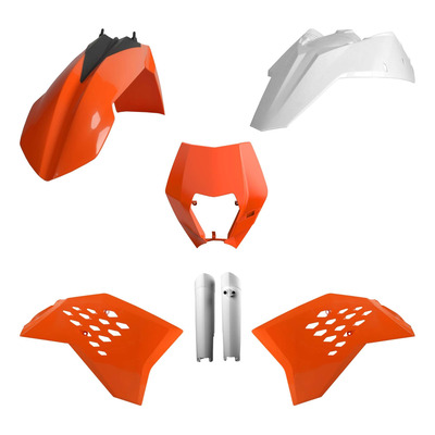 Kit Plastique POLISPORT Enduro Type Origine Orange / Noir pour KTM EXC / EXCF 08-11