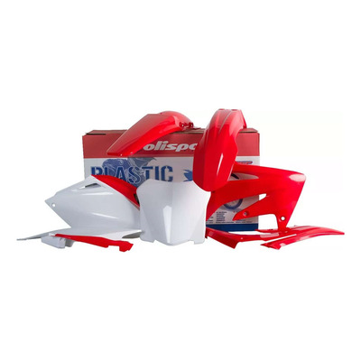 Kit Plastique POLISPORT MX Type Origine Rouge/Blanc pour Honda 250 CRF-R 2008