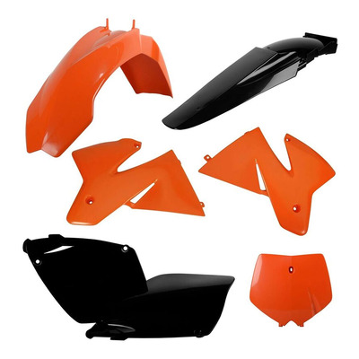 Kit Plastique Standard POLISPORT Type Origine Orange / Noir – KTM SX 2000