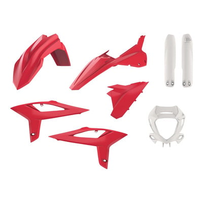 Kit plastique Polisport rouge/blanc pour Beta 125 à 480 RR 2t, 4t 20-