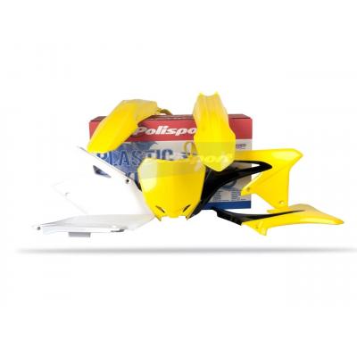 Kit plastique Polisport Suzuki 450 RM-Z 08-17 (jaune/blanc/noir origine09-12)