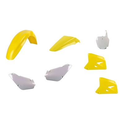 Kit plastique Polisport Suzuki 85 RM 02-21 jaune/blanc (couleur origine 2020)