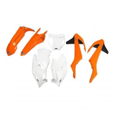 Kit plastique UFO KTM 125 EXC 2018 orange/blanc (couleur origine 2018)