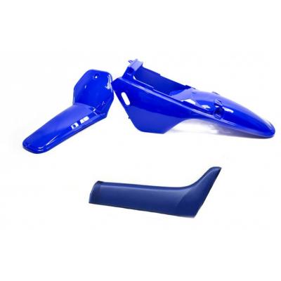 Kit plastiques bleu 3 pièces + selle ART pour Yamaha PW 80