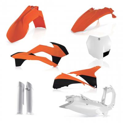 Kit plastique complet Acerbis KTM 125 SX 13-14 Orange/Blanc/Noir Brillant