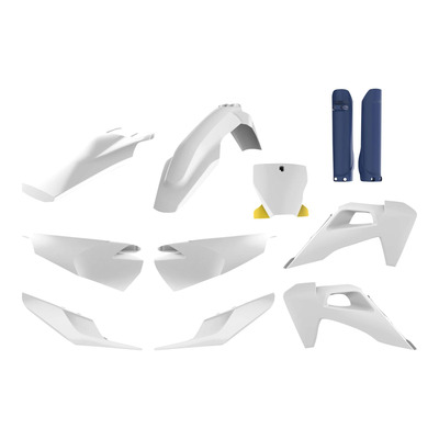 Kit plastiques Polisport blanc pour Husqvarna 125 TC, 250 à 450 FC 19-