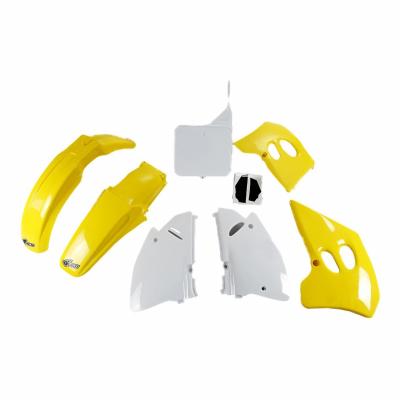 Kit plastiques UFO Suzuki 125 RM 94-95 jaune/blanc (couleur OEM)