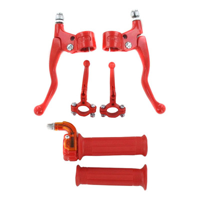 Kit poignée/levier mini Targa en métal rouge