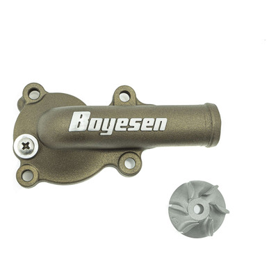 Kit pompe à eau gros débit et carter Boyesen Supercooler Magnésium - Kawasaki KXF 450cc 19-23