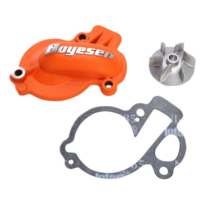 Kit pompe à eau gros débit et carter Boyesen Supercooler Orange - KTM SXF 450cc 16-22
