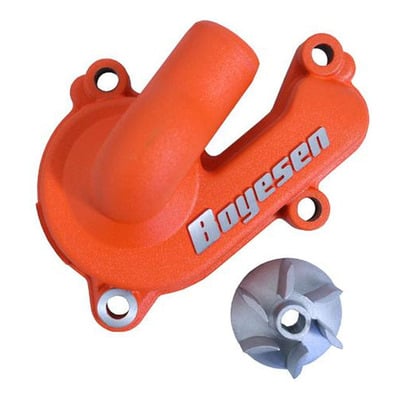 Kit pompe à eau gros débit et carter Boyesen Supercooler Orange - KTM SX 125cc 16-22