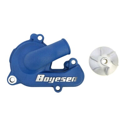 Kit pompe à eau gros débit et carter Boyesen Supercooler - KTM SXF 350cc 14-15 - Bleu