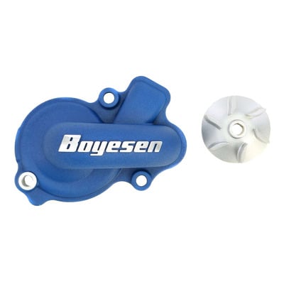 Kit pompe à eau gros débit et carter Boyesen Supercooler - KTM SXF 450cc 14-15 - Bleu