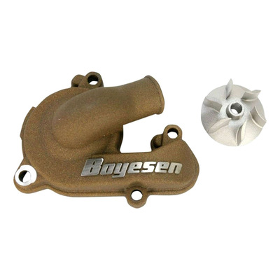 Kit pompe à eau gros débit et carter Boyesen Supercooler - KTM SXF 350cc 14-15 - Magnésium