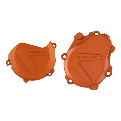 Kit Protections de Carters d’Allumage et d’Embrayage POLISPORT Orange - KTM 450 SXF 16-22